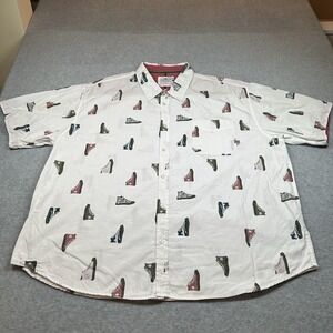 Ditch Plains‎ Ricky Singh Shirt Men's 3XL Shoes Sneakers Short Sleeve White